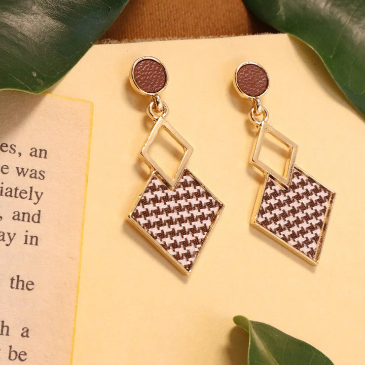 Check office perfect earrings - Salty Accessories