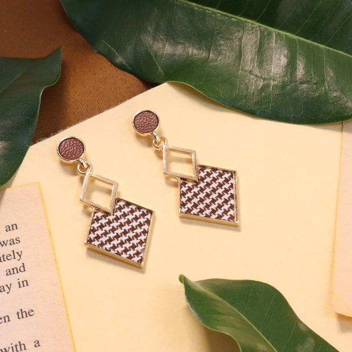 Check office perfect earrings - Salty Accessories