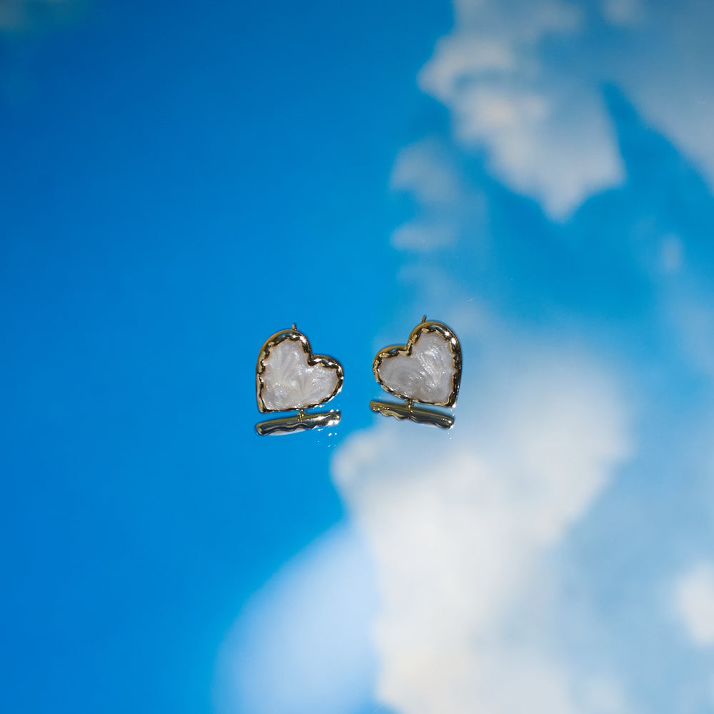 Cherished Heart Earrings Salty