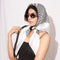 White Black Striped Luxury Silk Stole