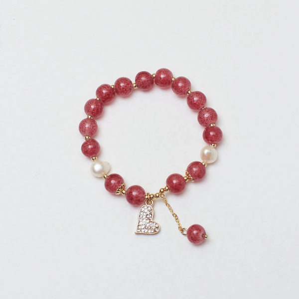 Cherry Quartz Beaded Band