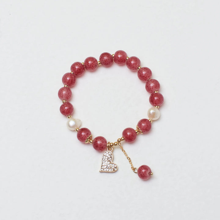 Cherry Quartz Beaded Band - Salty Accessories