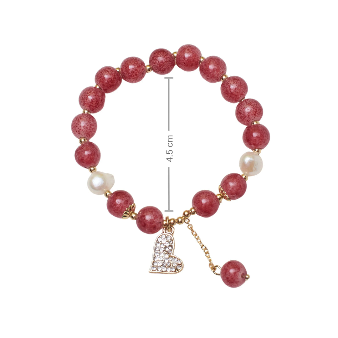 Cherry Quartz Beaded Band - Salty Accessories