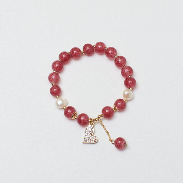 Cherry Quartz Beaded Band