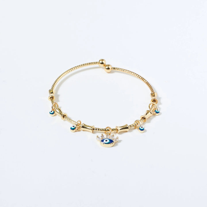 Chic Evil Eye Tassel Bangle - Salty Accessories