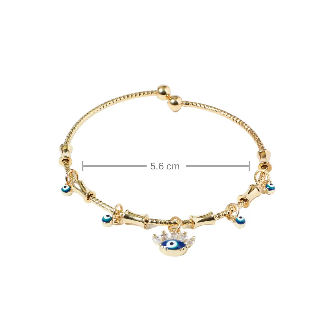 Chic Evil Eye Tassel Bangle - Salty Accessories