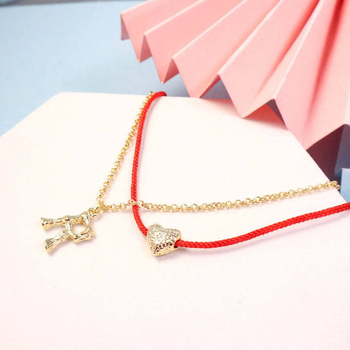 Chic Red Threat "R" bracelet - Salty Accessories