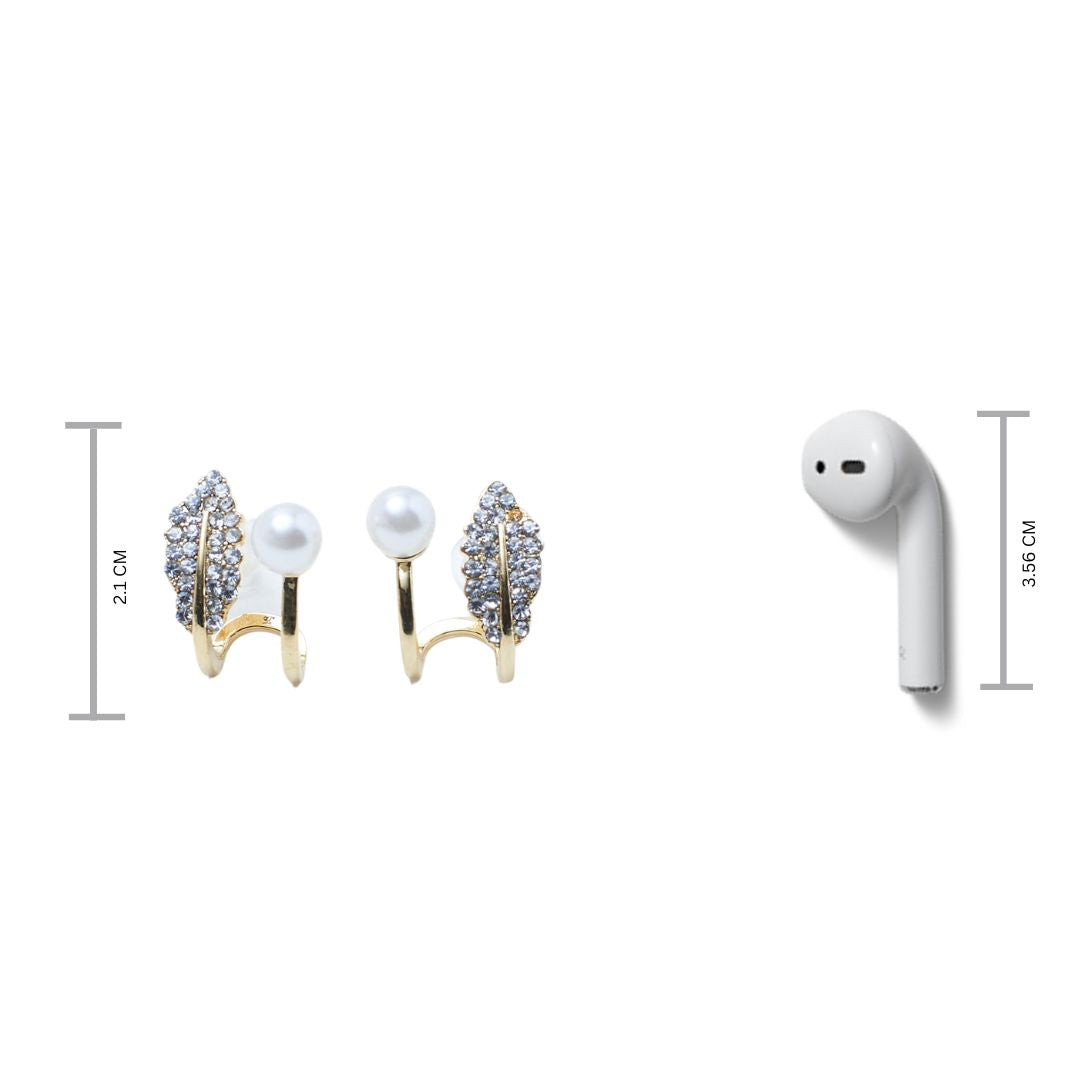 Chic Fern and Pearl Earrings - Salty Accessories