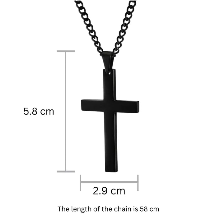 Christ'S Crucifix Black Chain | Salty