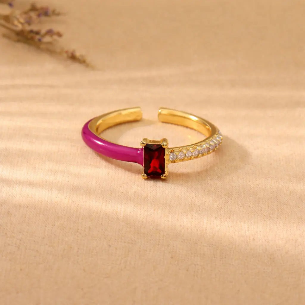 Chroma Sparkle Ring - Dark Pink | Salty