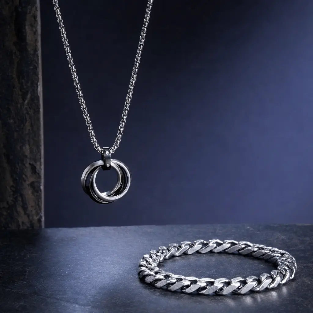 Chrome Vanguard Mens Jewellery Combo | Salty