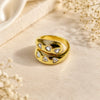 Chunky Heartwave Curve Ring | Salty