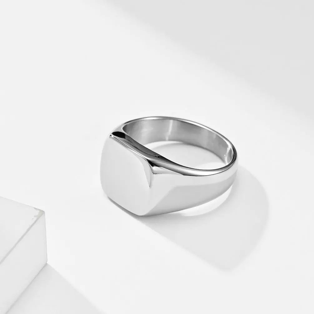 Chunky Signet Silver Ring