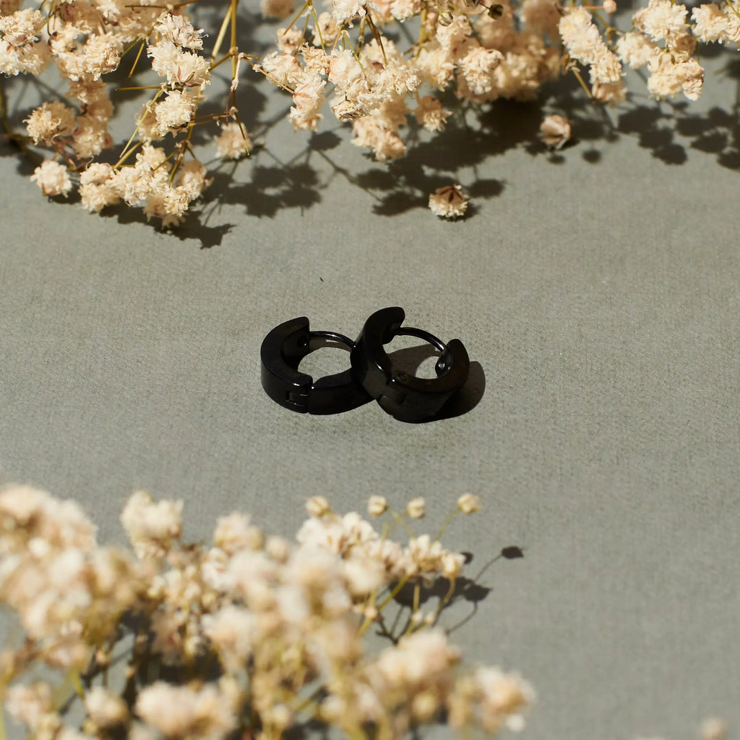 Classic Black Hoops - Salty Accessories