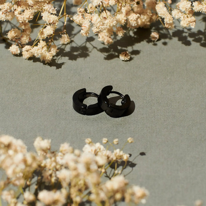 Classic Black Hoops - Salty Accessories
