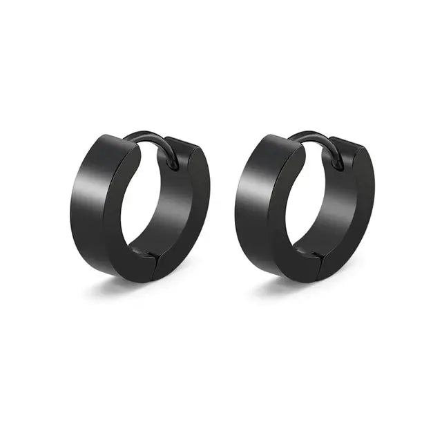 Classic Black Hoops - Salty Accessories