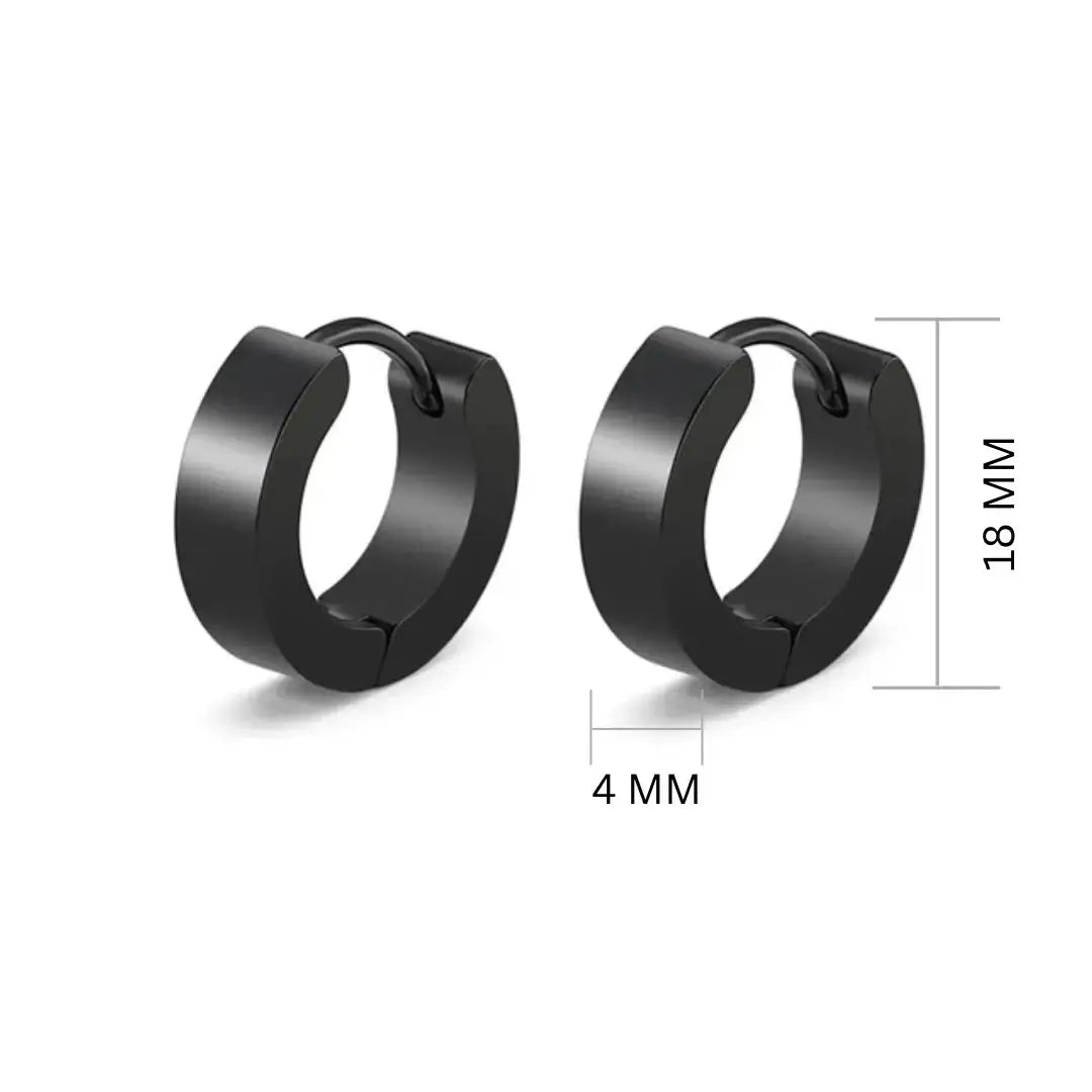 Classic Black Hoops - Salty Accessories