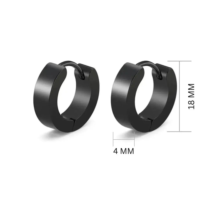 Classic Black Hoops - Salty Accessories