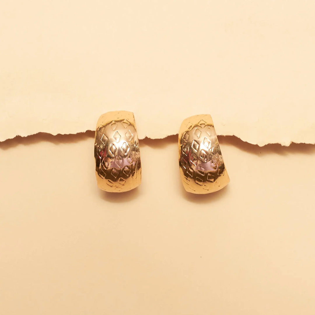 Classic Chunky Hoops - Golden - Salty Accessories