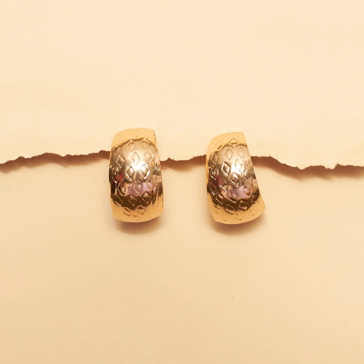 Classic Chunky Hoops - Golden - Salty Accessories