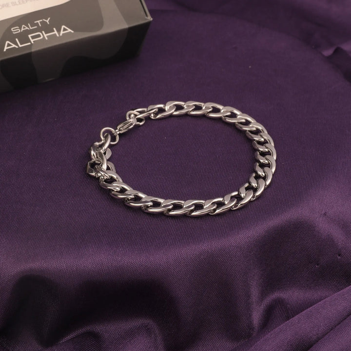 Classic Cuban Silver Bracelet - Salty Accessories
