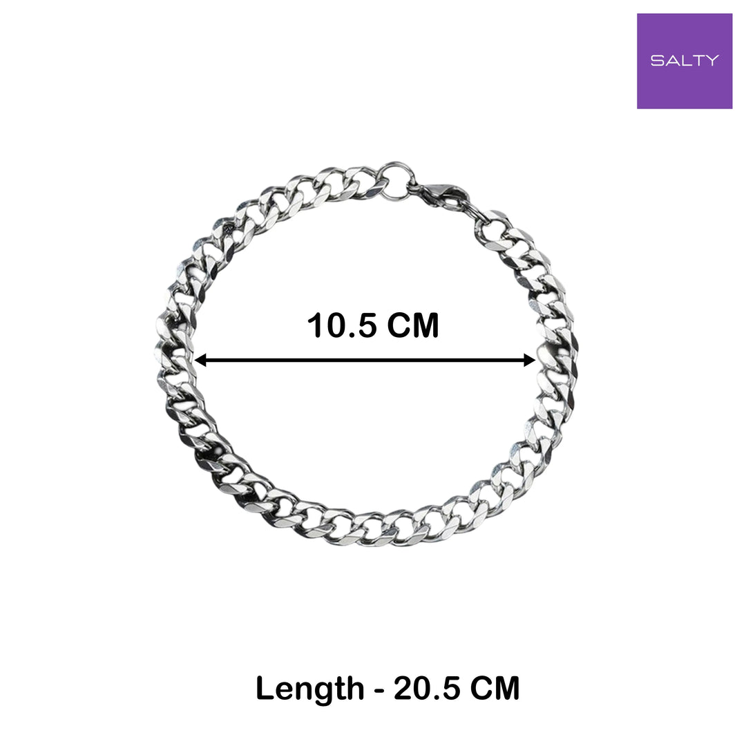 Classic Cuban Silver Bracelet - Salty Accessories