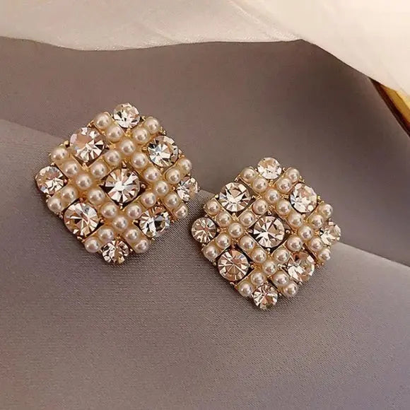 Classic Diamond Waffle Studs - Salty Accessories