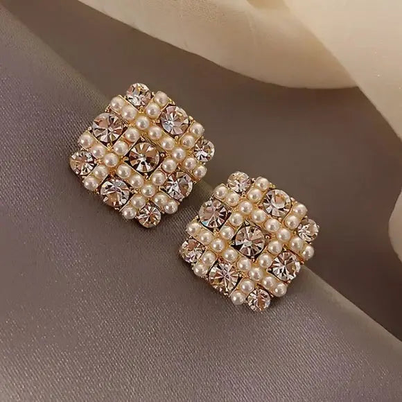 Classic Diamond Waffle Studs - Salty Accessories