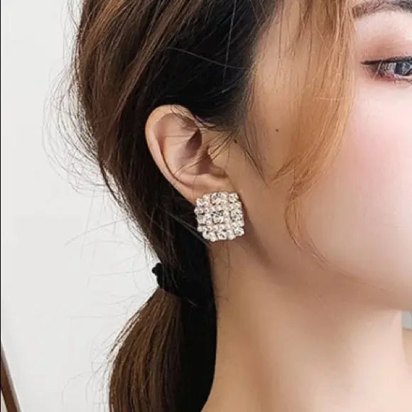 Classic Diamond Waffle Studs - Salty Accessories