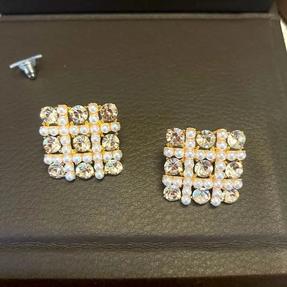 Classic Diamond Waffle Studs - Salty Accessories