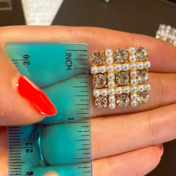 Classic Diamond Waffle Studs - Salty Accessories