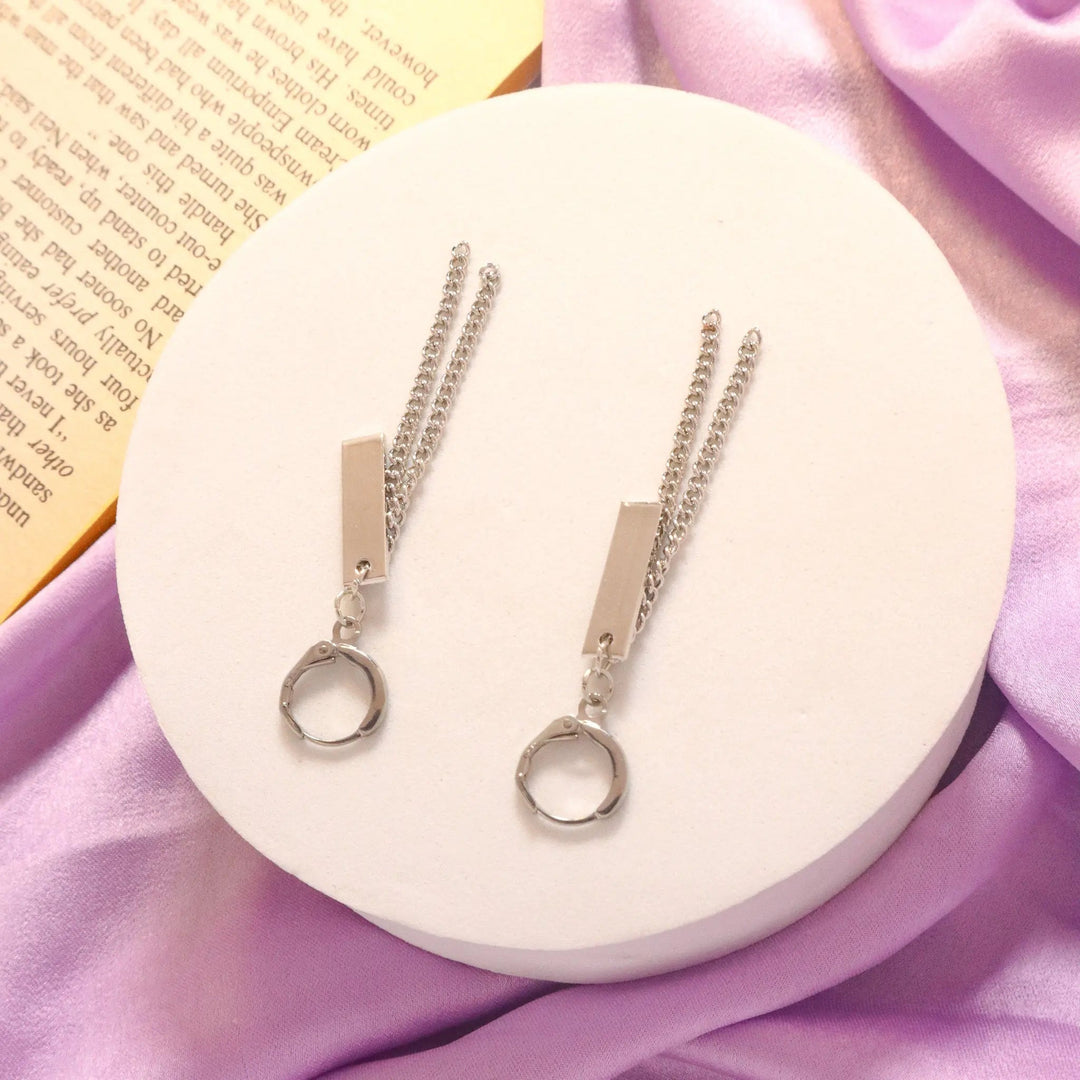 Classy Metal K-Pop Style Earrings - Salty Accessories