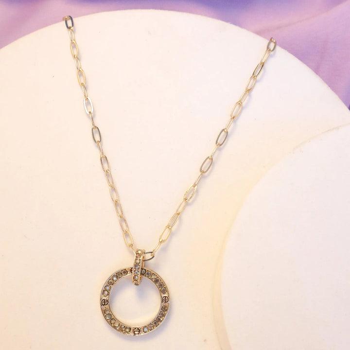 Classy Round Paperclip Chain Necklace - Salty Accessories