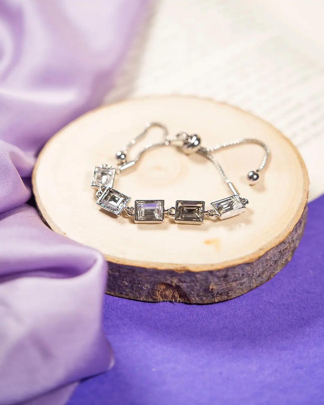 Clear Glass Crystal Bracelet - Salty Accessories