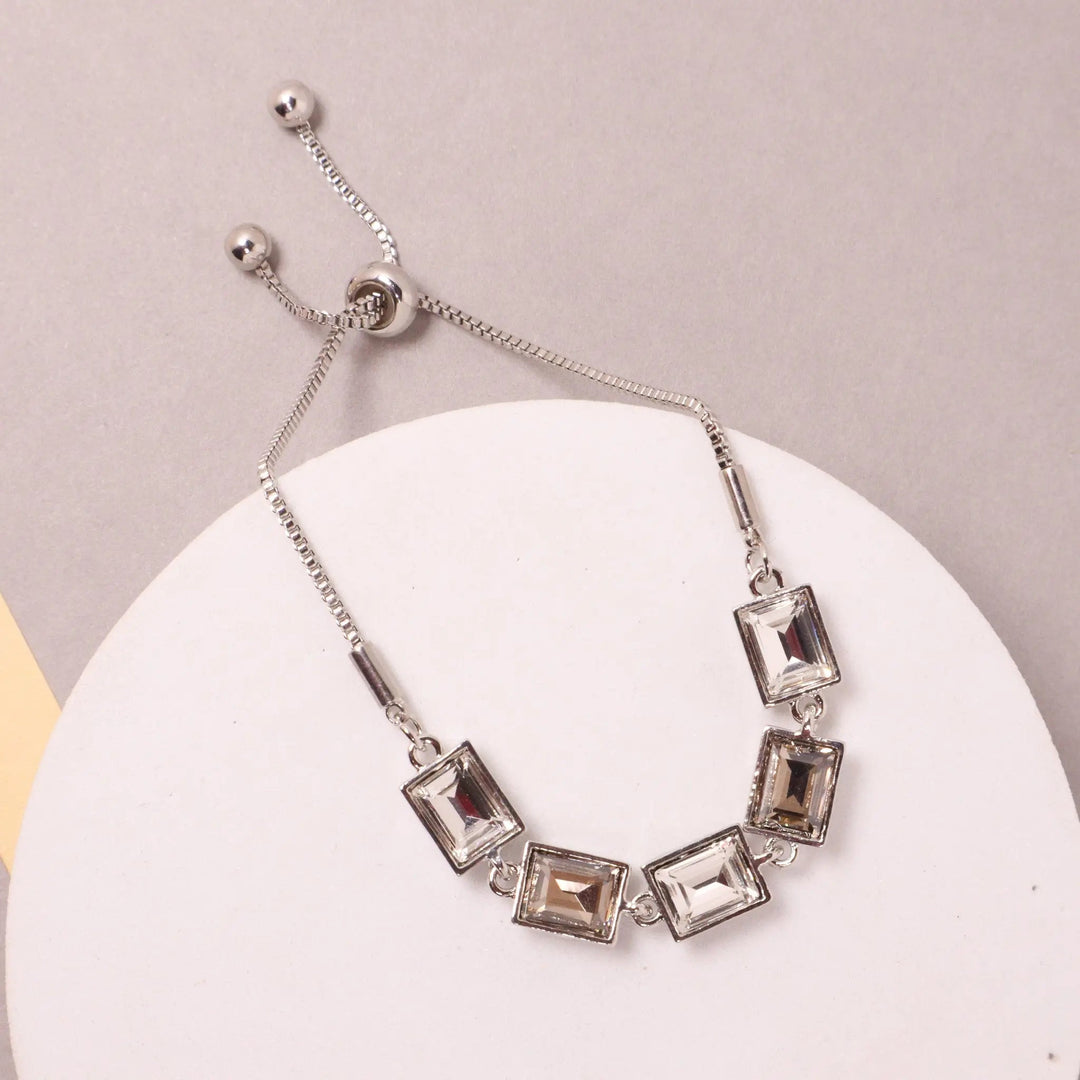 Clear Glass Crystal Bracelet - Salty Accessories