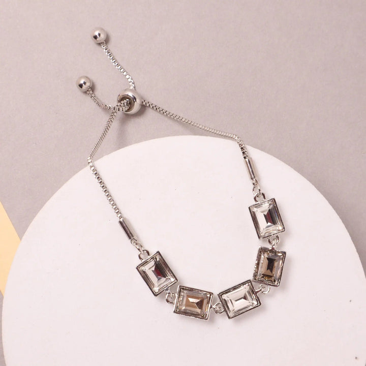 Clear Glass Crystal Bracelet - Salty Accessories