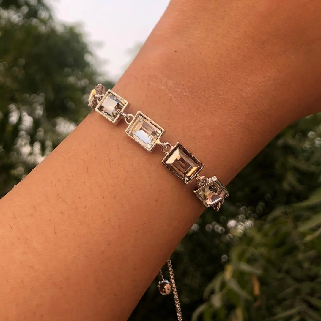 Clear Glass Crystal Bracelet - Salty Accessories