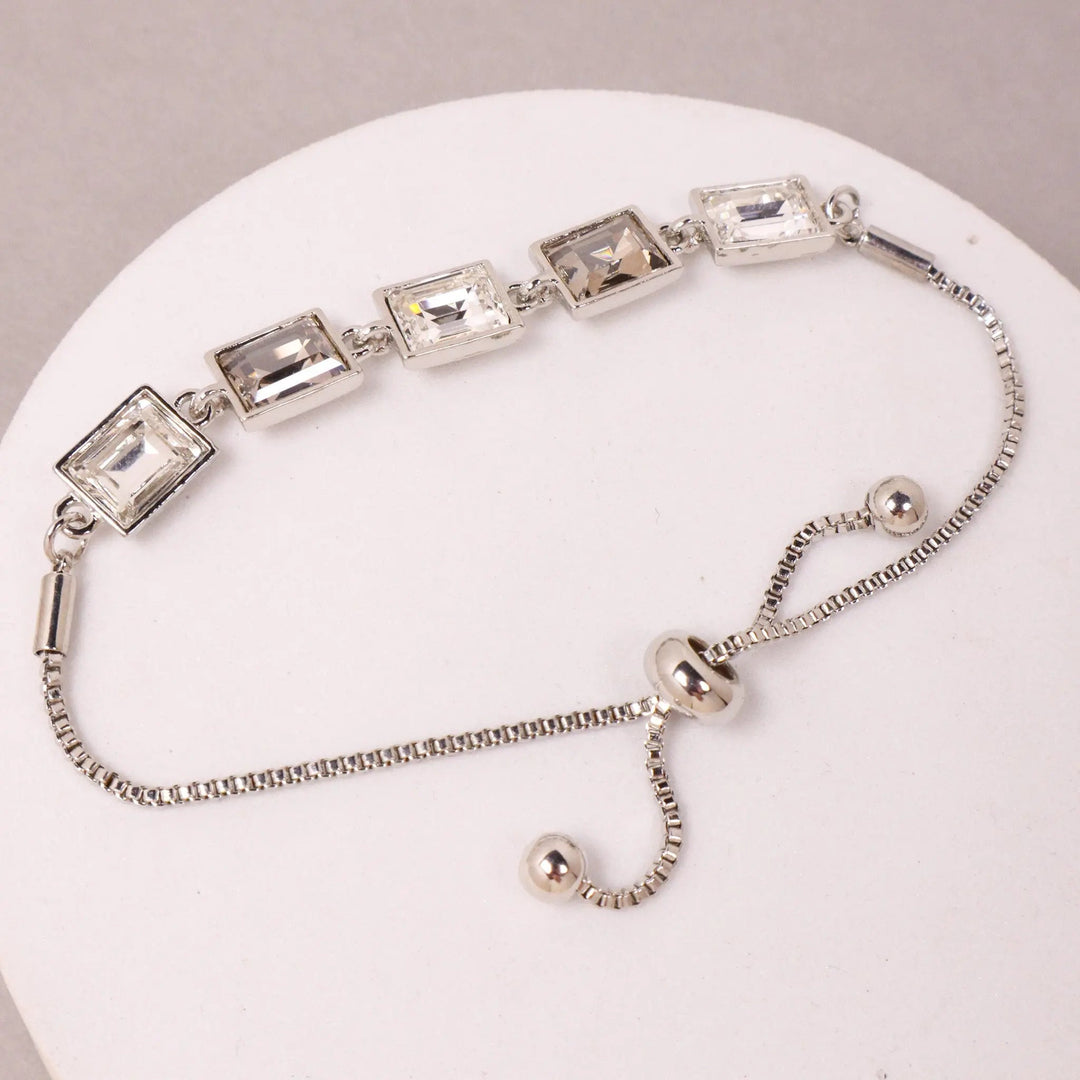 Clear Glass Crystal Bracelet - Salty Accessories