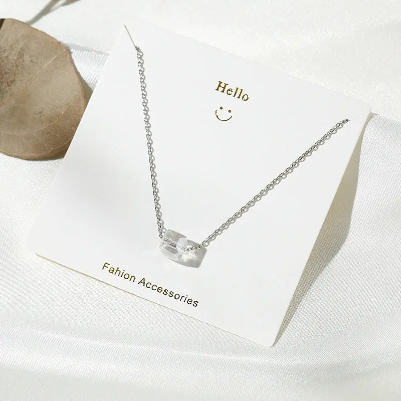 Clear Crystal Necklace - Salty Accessories