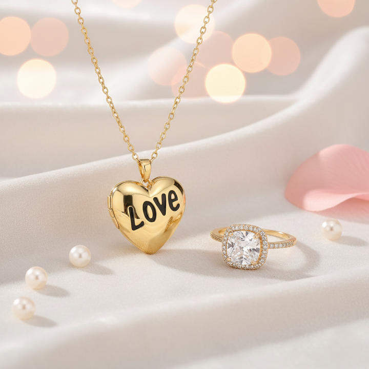 Sweetheart Promise Necklace and Ring Set