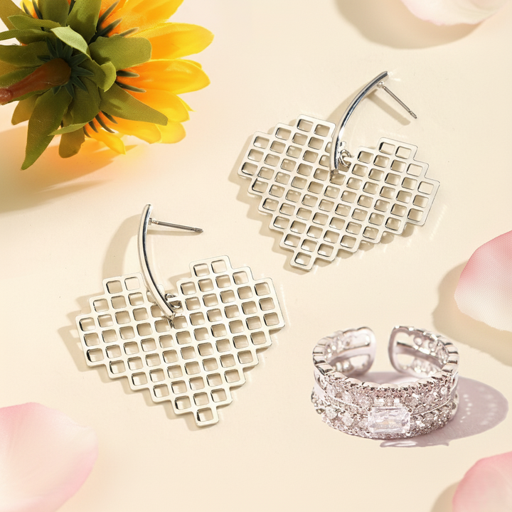 Heart It Earrings and Ring Combo