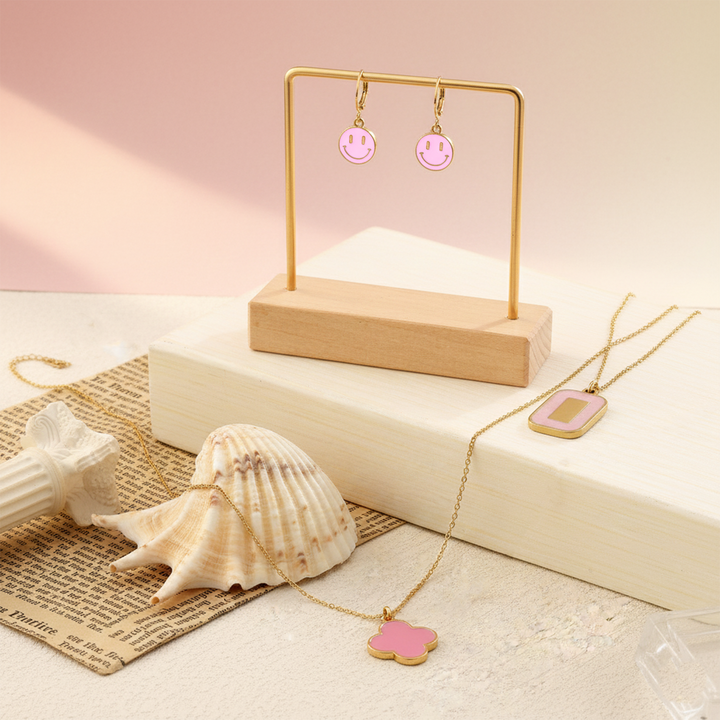 Barbiecore Earring and Necklaces Combo