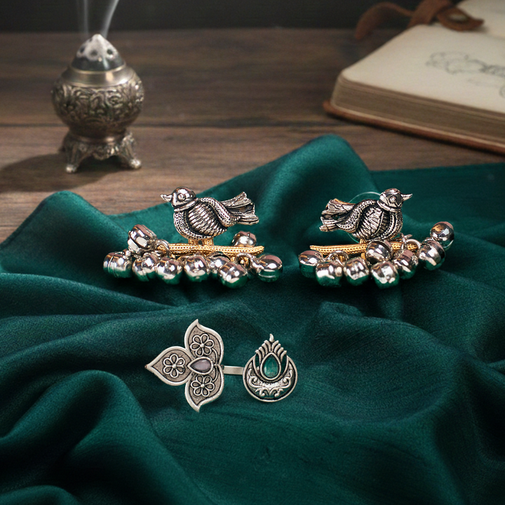 Desi Diva Edit Earrings andd Ring Combo