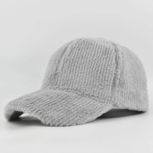 Cloud Soft Fuzzy Cotton Baseball Cap - Grey | Salty