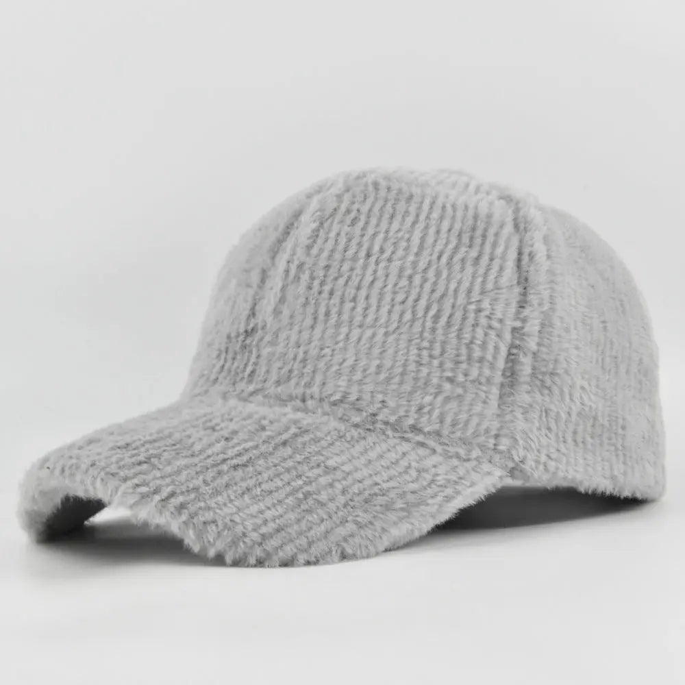 Cloud Soft Fuzzy Cotton Baseball Cap - Grey | Salty