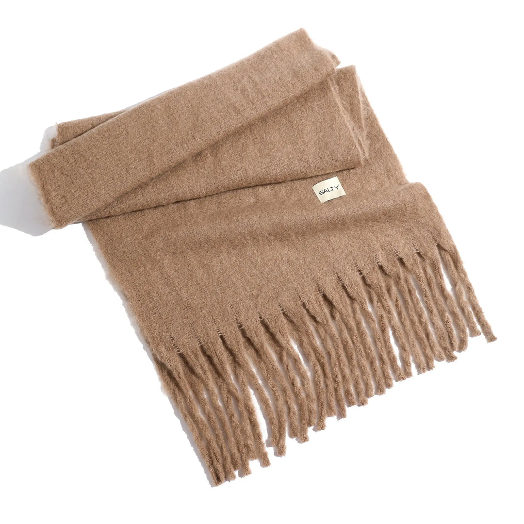 CloudSoft Winter Scarf - Light Brown | Salty