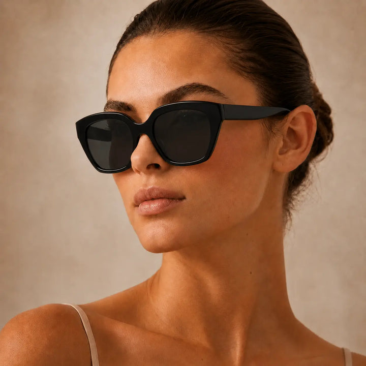Coastal Chic Black Frame Fashion Sunglasses for Girls | Salty