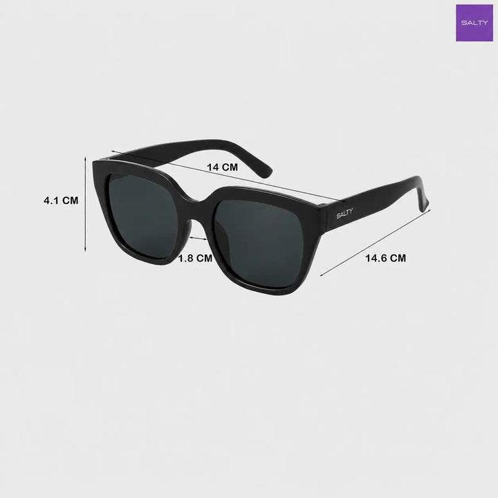 Coastal Chic Black Frame Fashion Sunglasses for Girls | Salty