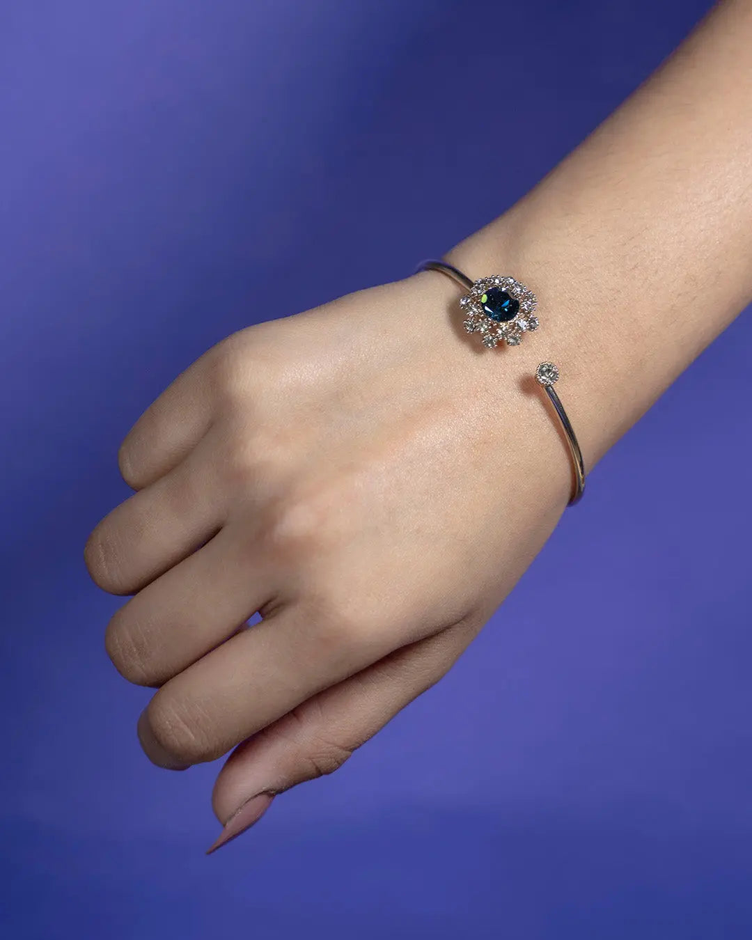 Cocktail Party Cuff Bracelet - Blue - Salty Accessories