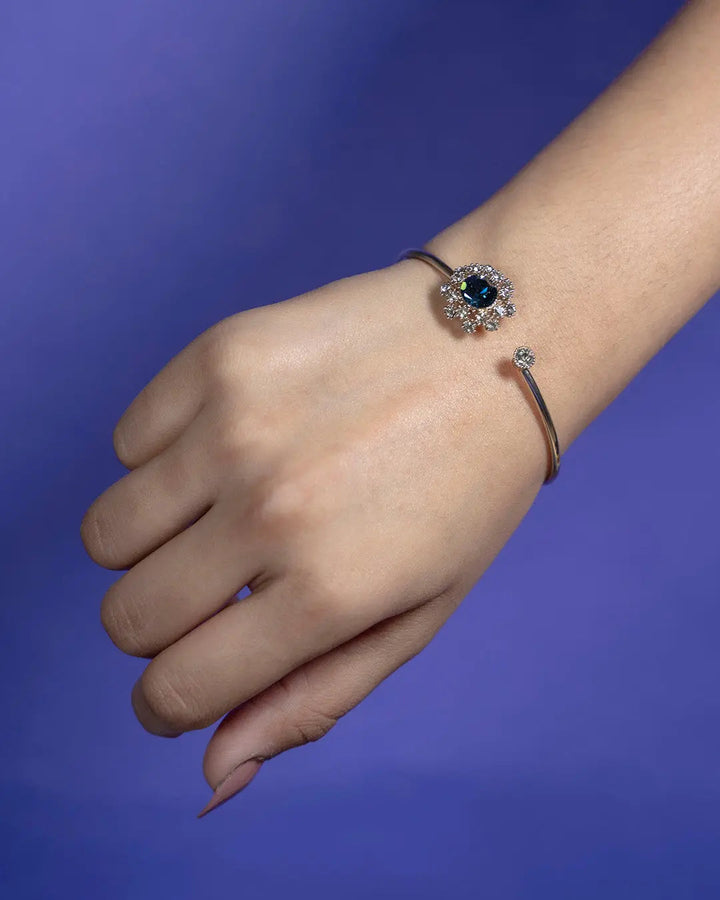 Cocktail Party Cuff Bracelet - Blue - Salty Accessories